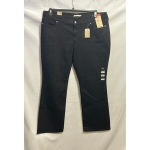 Levis Women Classic Bootcut Jeans Black Mid Rise Hypersoft 24W M Plus Size NEW